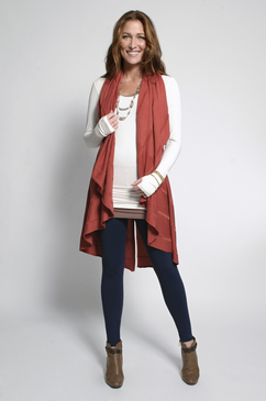 On Top: Long Shawl Collar Vest 